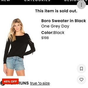 one grey day boro sweater in black